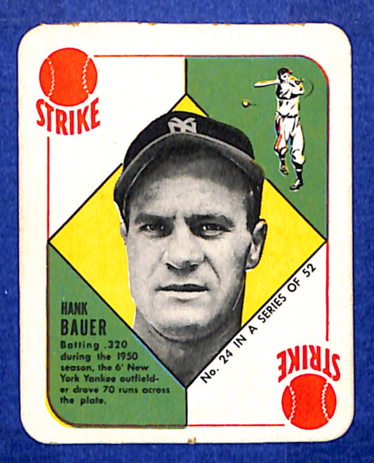 1951 Topps Red Backs #24 Hank Bauer New York Yankees VG HOF10011444