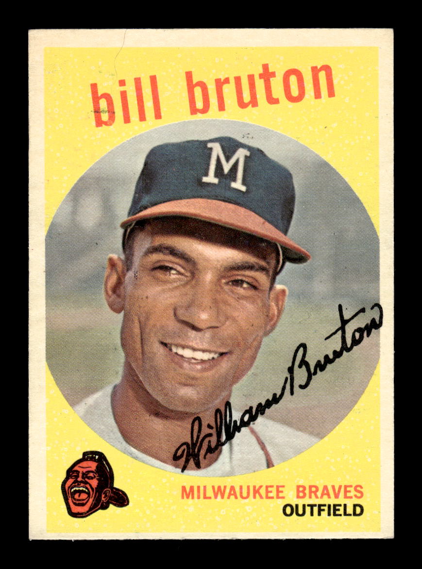 1959 Topps #165 Bill Bruton Milwaukee Braves NMT HOF10011450