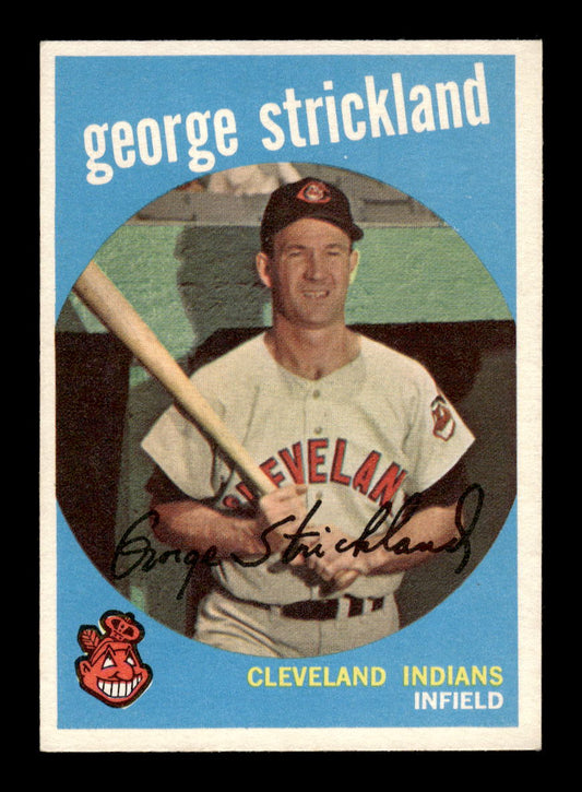 1959 Topps #207a George Strickland Cleveland Indians NMT HOF10011457