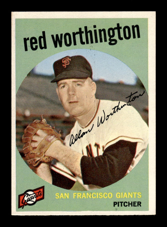 1959 Topps #28 Red Worthington San Francisco Giants NMT HOF10011472