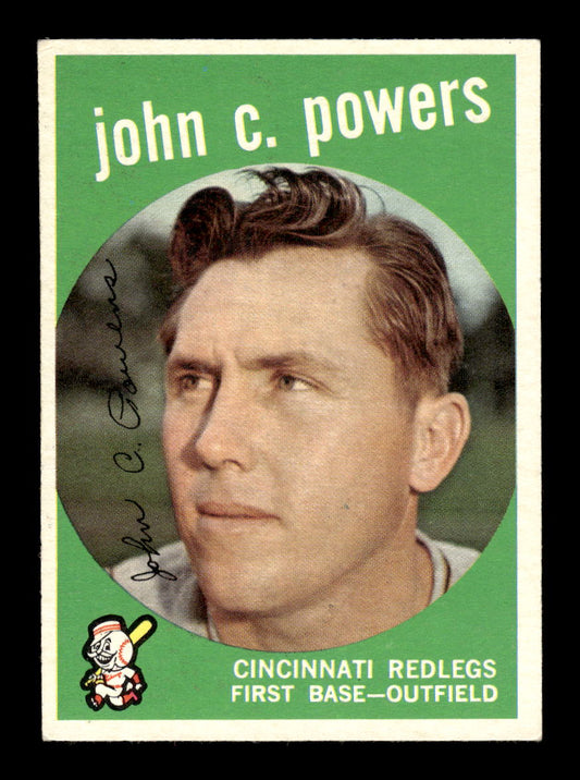 1959 Topps #489 John C. Powers Cincinnati Redlegs NMT HOF10011491