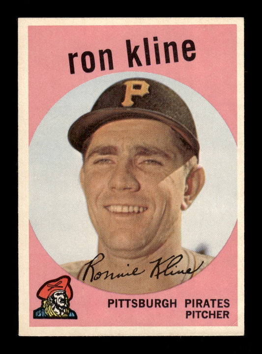 1959 Topps #265a Ron Kline Pittsburgh Pirates NMT HOF10011515