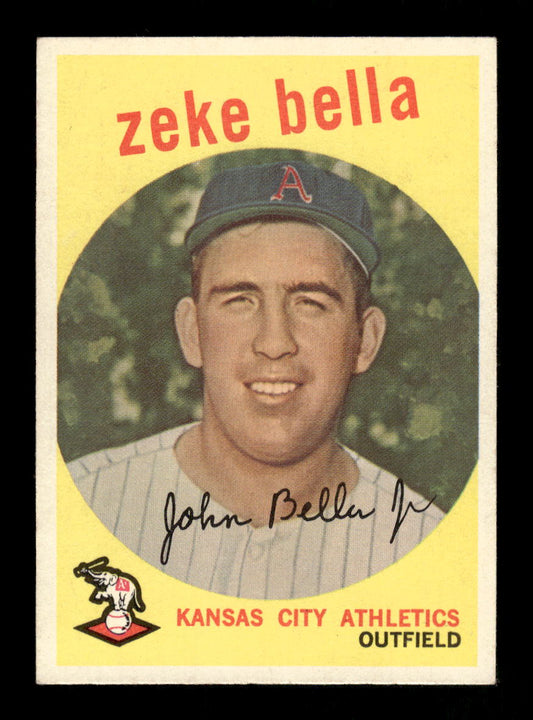 1959 Topps #254b Zeke Bella Kansas City Athletics NMT HOF10011517