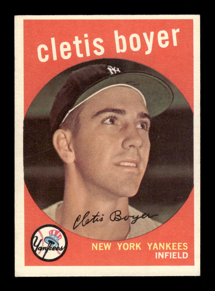 1959 Topps #251b Cletis Boyer New York Yankees NMT HOF10011518