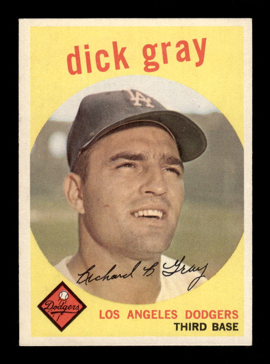1959 Topps #244a Dick Gray Los Angeles Dodgers NMT HOF10011519