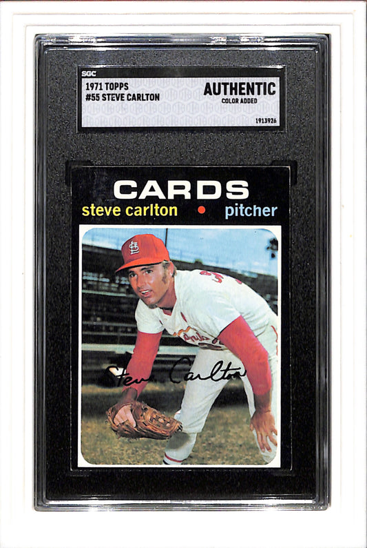 1971 Topps #55 Steve Carlton SGC A SN 1913926