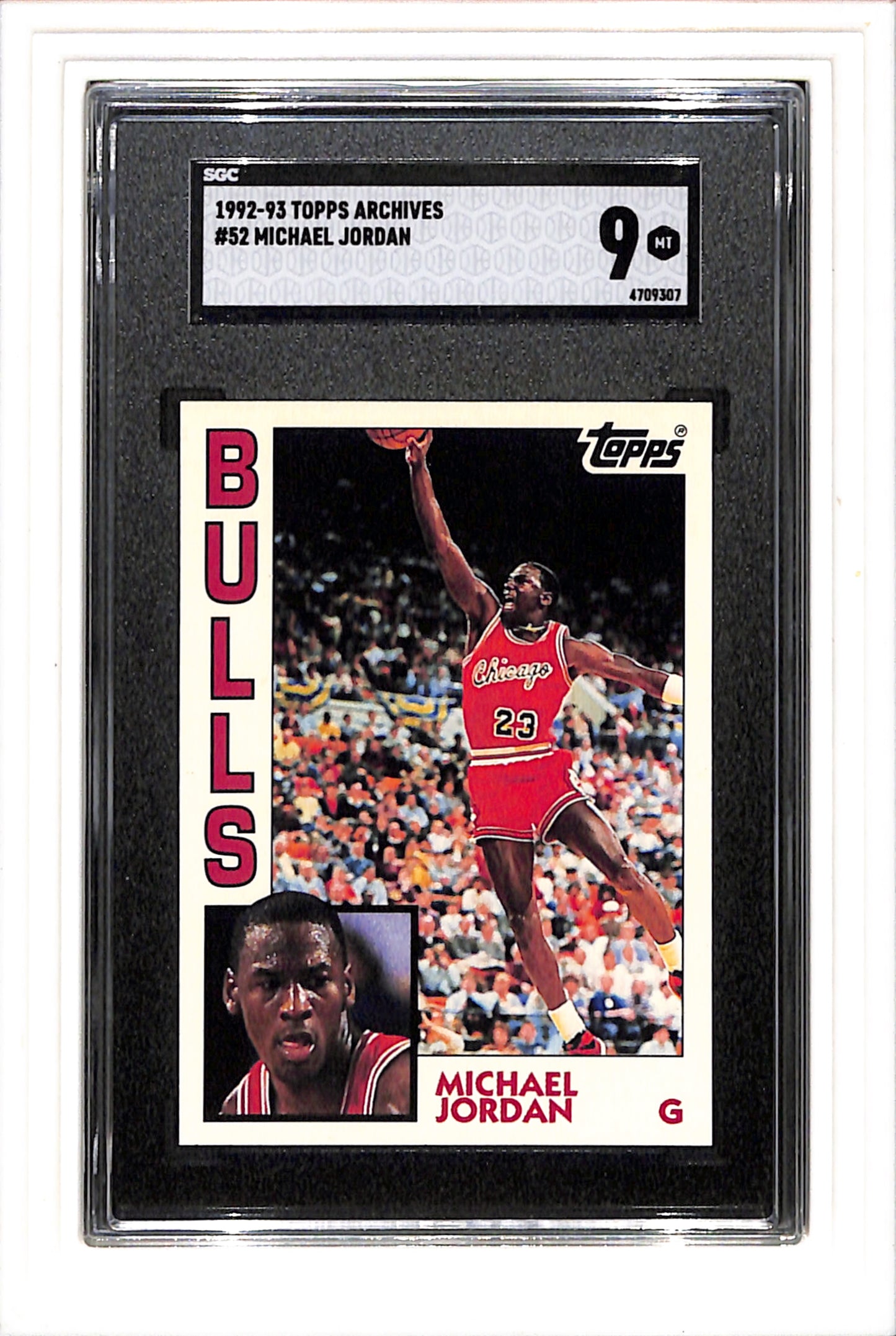 1992-93 Topps Archives #52 Michael Jordan SGC 9 SN 4709307