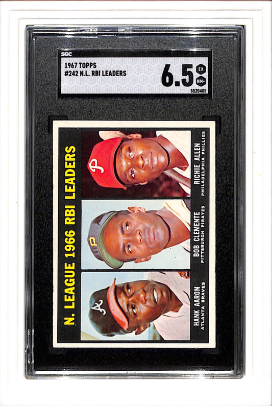 1967 Topps #242 N.L. Rbi Leaders SGC 6.5 SN 5520405