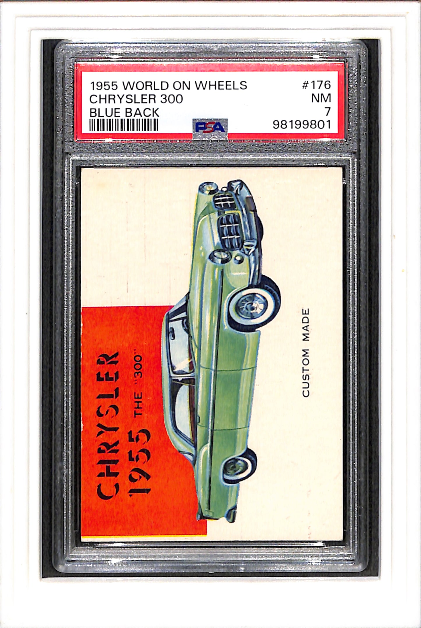 1955 World On Wheels #176 Chrysler 300 Blue Back PSA 7 SN 98199801