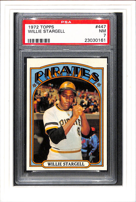 1972 Topps #447 Willie Stargell PSA 7 SN 23030161