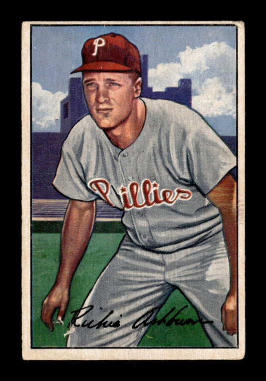 1952 Bowman #53 Richie Ashburn Philadelphia Phillies G/VG HOF10011543