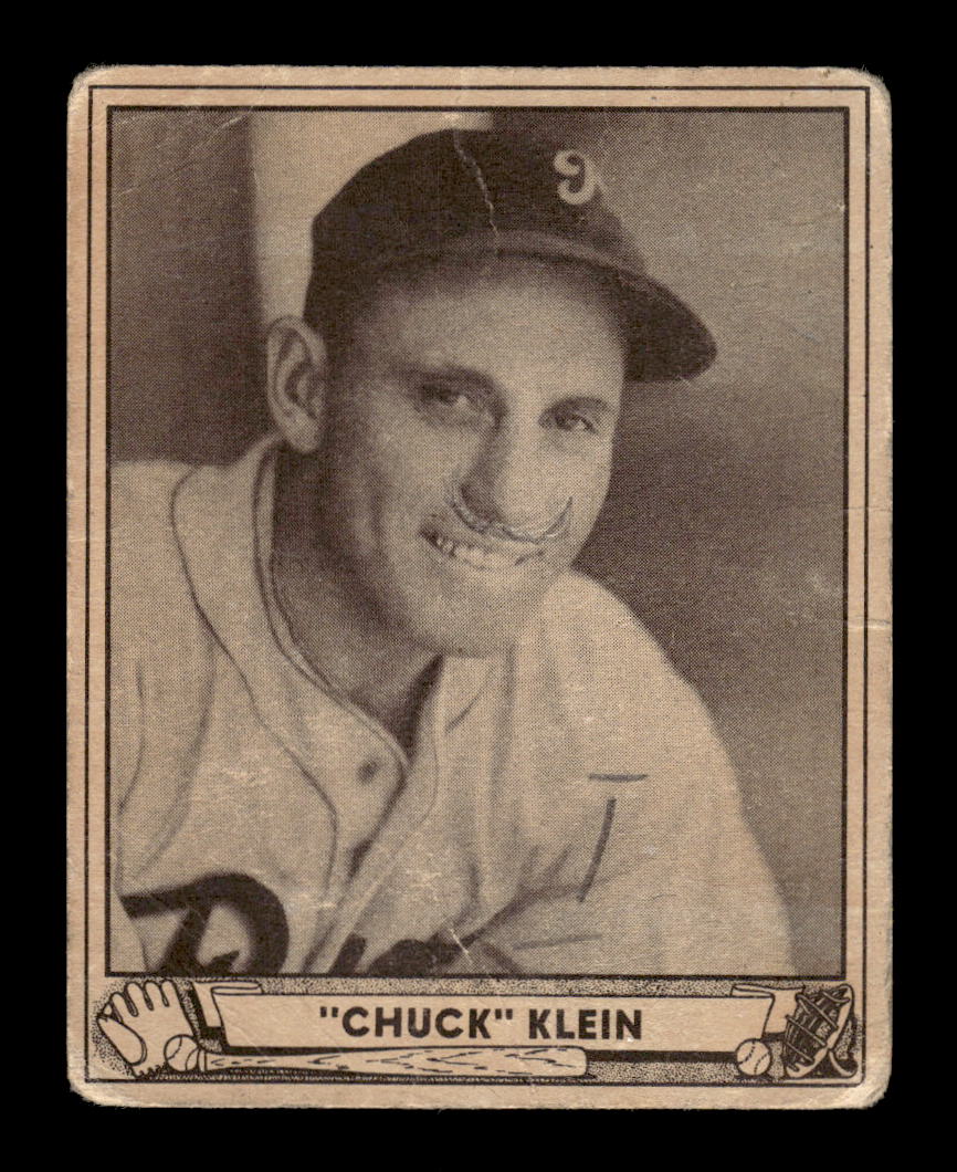 1940 Play Ball #102 Chuck Klein Philadelphia Phillies Poor HOF10011545