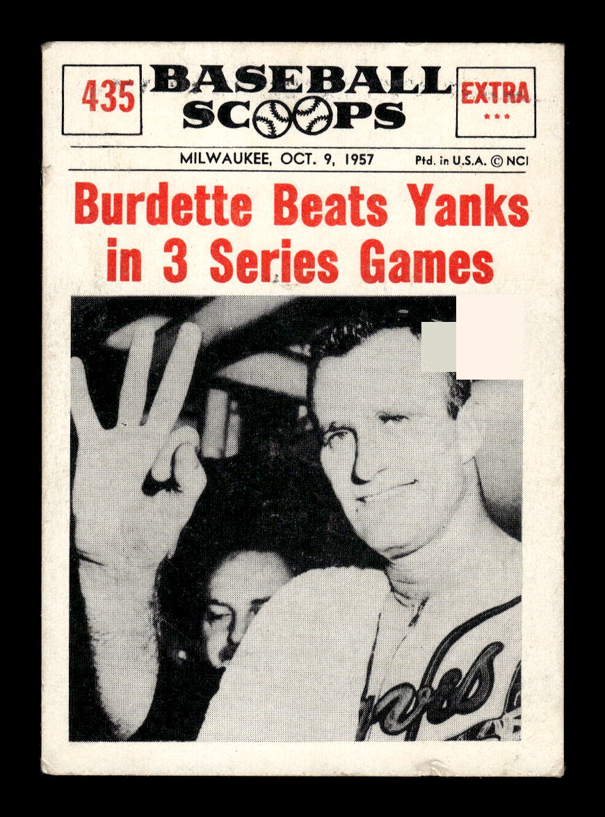 1961 Nu-Cards Baseball Scoops #435 Lew Burdette G/VG HOF10011550