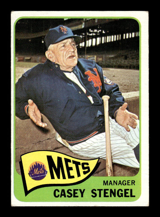 1965 Topps #187 Casey Stengel New York Mets G/VG HOF10011569