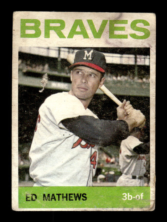 1964 Topps #35 Ed Mathews Milwaukee Braves Poor HOF10011598