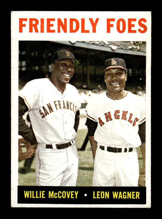1964 Topps #41 Friendly Foes (Willie McCovey / Leon Wagner) VG HOF10011599