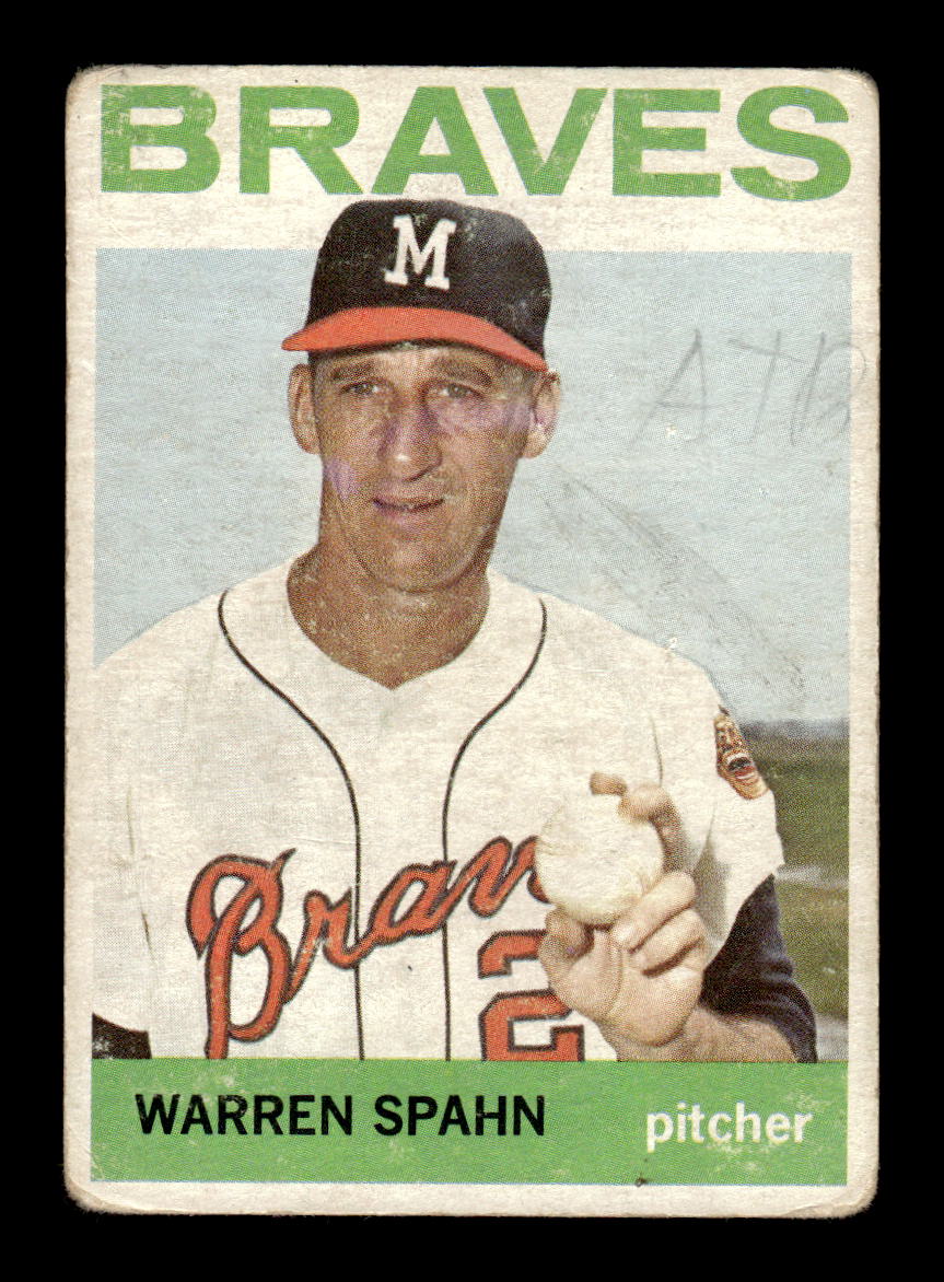 1964 Topps #400 Warren Spahn Milwaukee Braves Poor HOF10011620