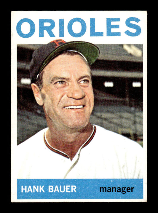1964 Topps #178 Hank Bauer Baltimore Orioles VGEX HOF10011636