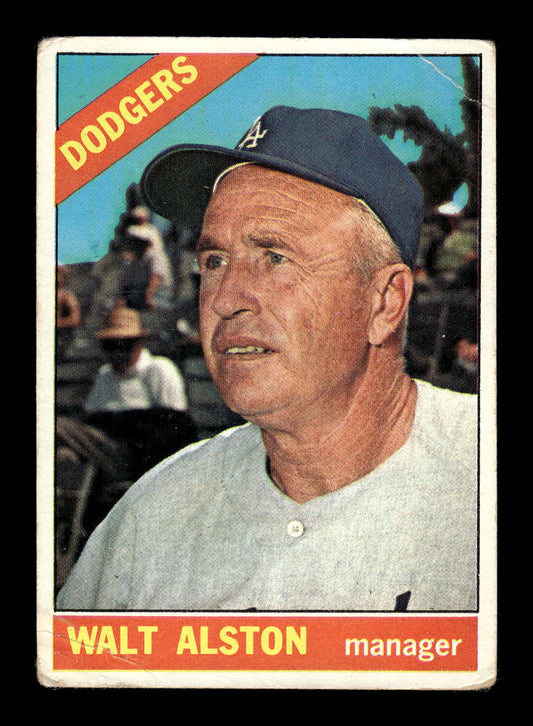 1966 Topps #116 Walt Alston Los Angeles Dodgers G/VG HOF10011650