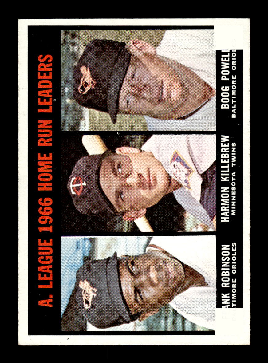 1967 Topps #243 AL HR Leaders Robinson Killebrew Powell EX HOF10011666