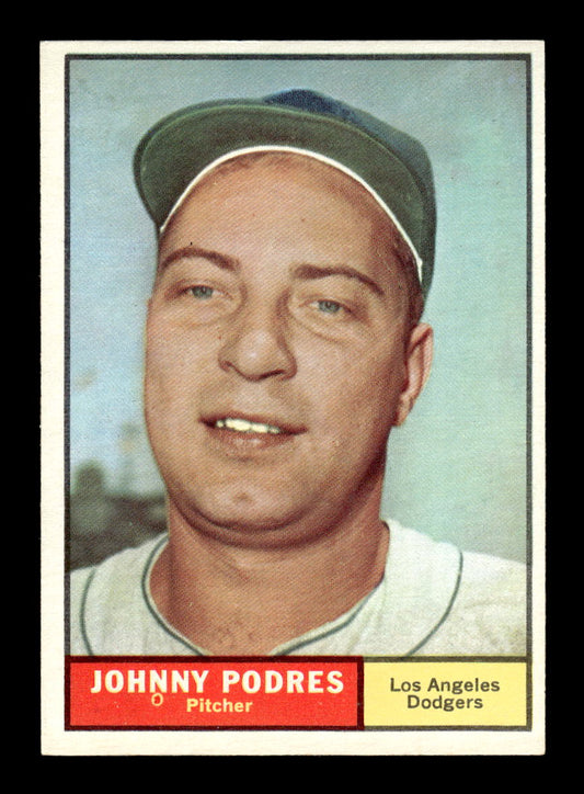 1961 Topps #109 Johnny Podres Los Angeles Dodgers EX HOF10011684