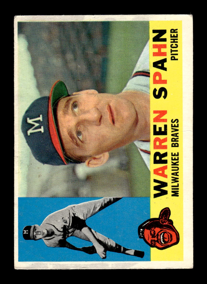 1960 Topps #445 Warren Spahn Milwaukee Braves VG HOF10011685