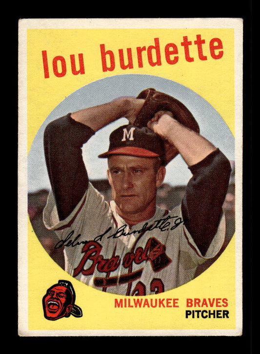 1959 Topps #440 Lew Burdette Milwaukee Braves VG HOF10011693