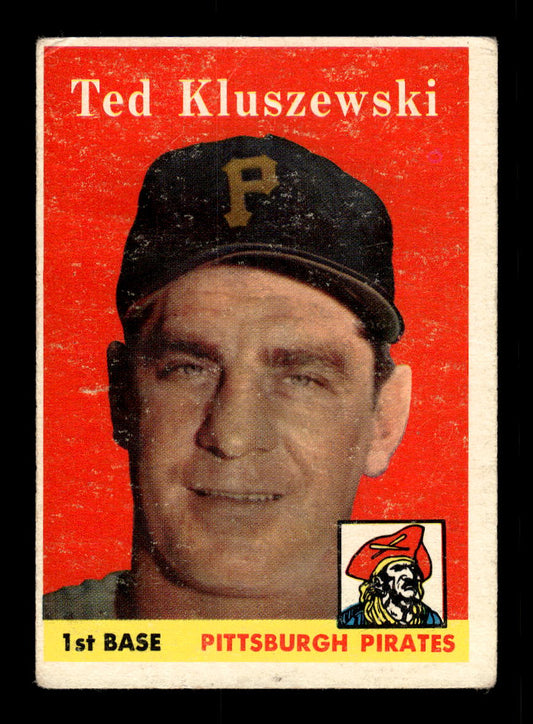 1958 Topps #178 Ted Kluszewski Pittsburgh Pirates G/VG HOF10011699