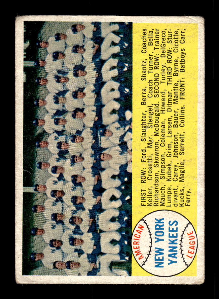 1958 Topps #246 New York Yankees New York Yankees G/VG HOF10011703