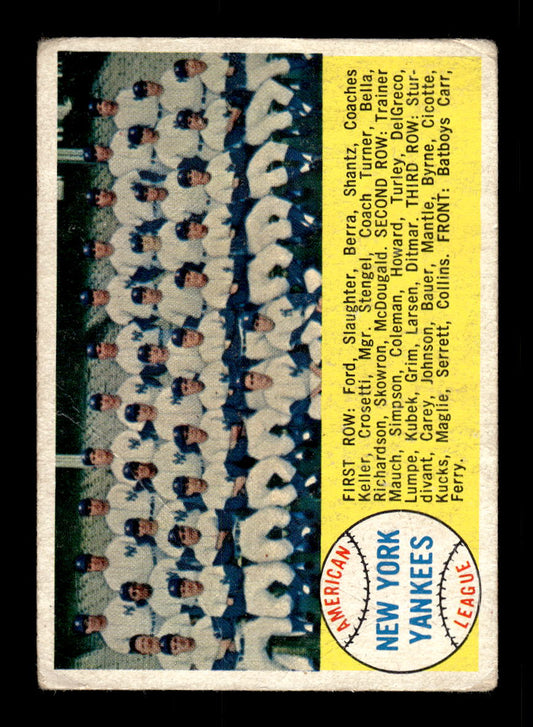 1958 Topps #246 New York Yankees New York Yankees G/VG HOF10011703