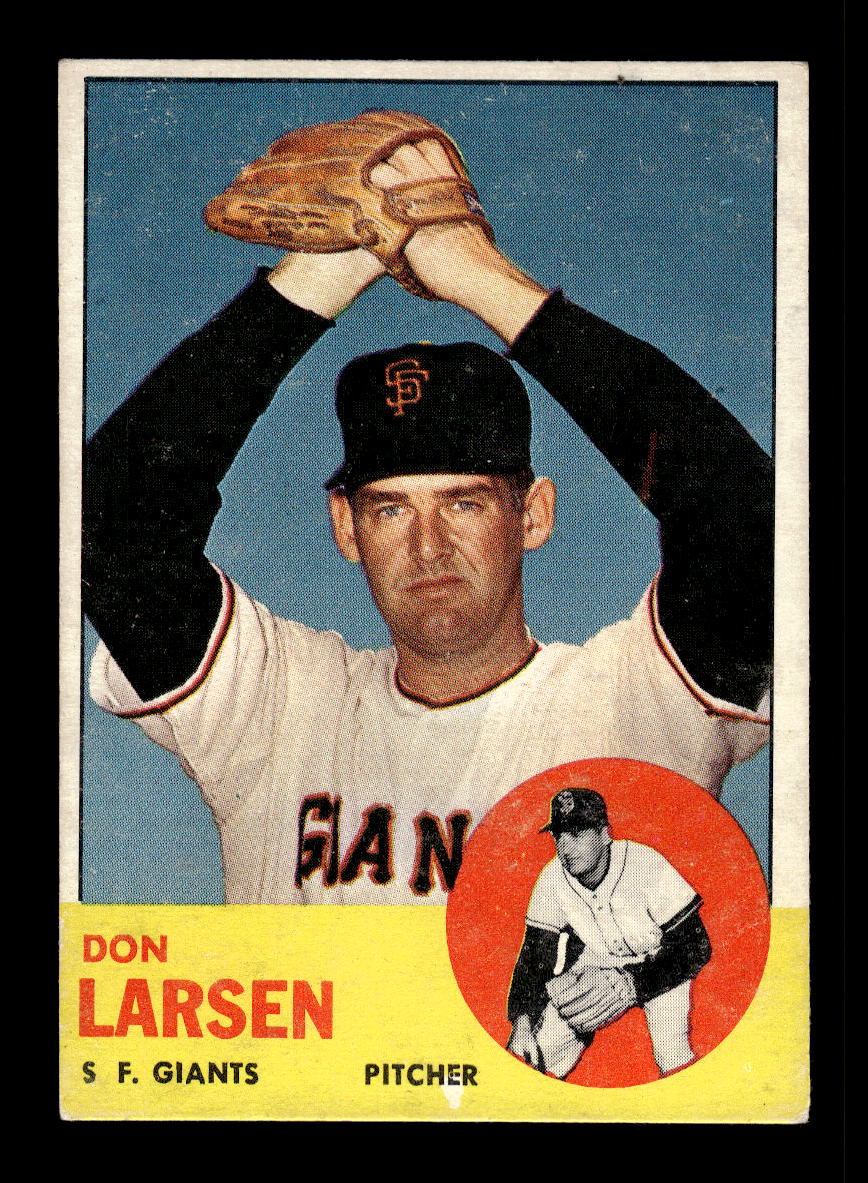 1963 Topps #163 Don Larsen San Francisco Giants VGEX HOF10011715