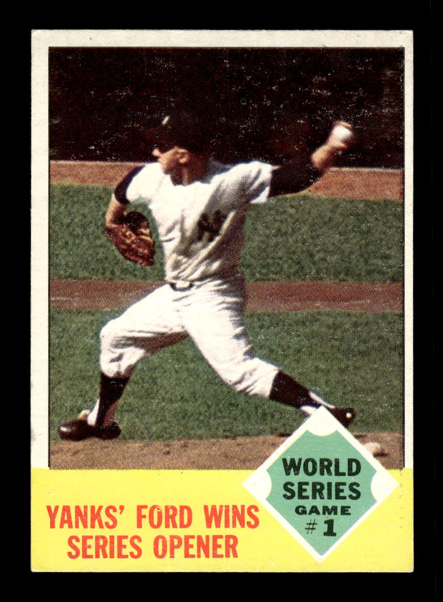 1963 Topps #142 Yanks' Ford Wins Series Opener VG HOF10011718