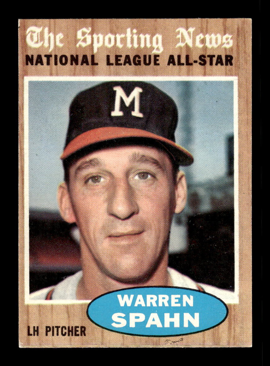 1962 Topps #399 Warren Spahn Milwaukee Braves VGEX HOF10011741