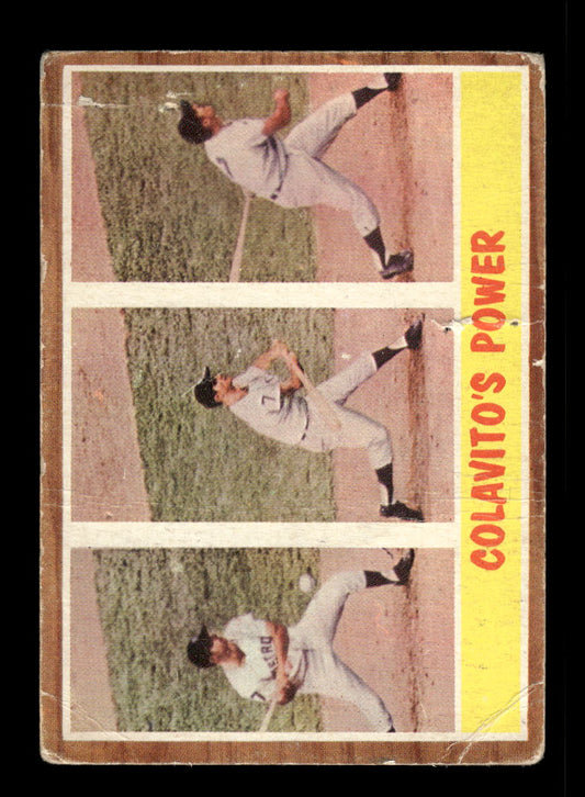 1962 Topps #314 Colavito's Power Detroit Tigers Poor HOF10011744