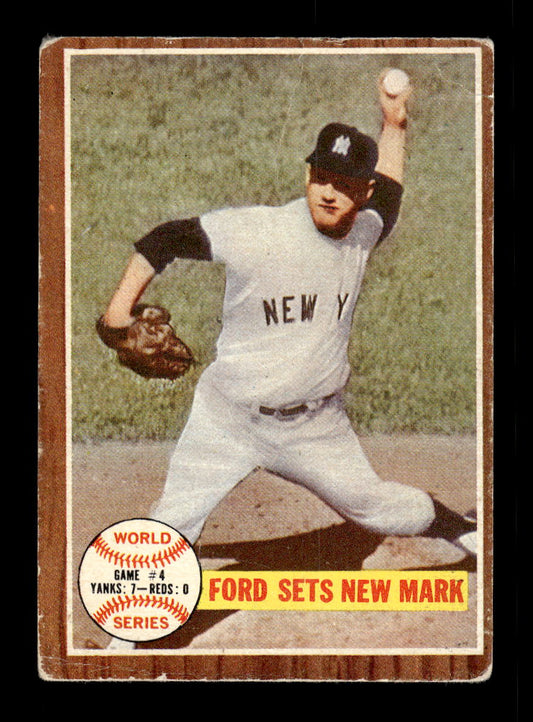 1962 Topps #235 World Series Game #4 - Ford Sets New Mark Poor HOF10011748