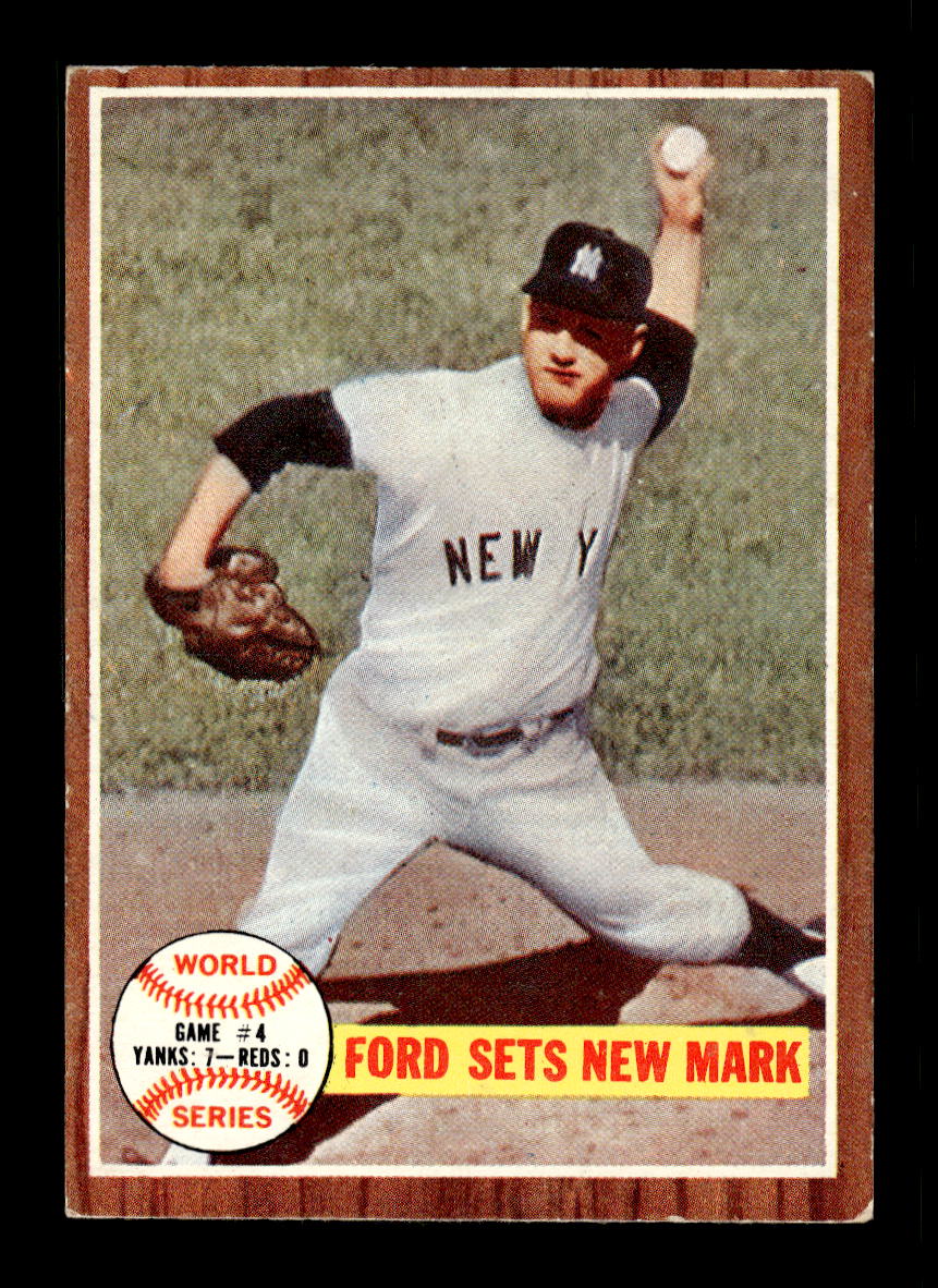 1962 Topps #235 World Series Game #4 - Ford Sets New Mark VGEX HOF10011749