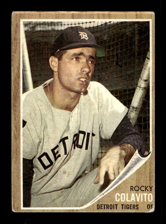 1962 Topps #20 Rocky Colavito Detroit Tigers Poor HOF10011763