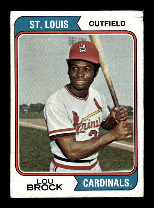1974 Topps #60 Lou Brock St. Louis Cardinals VG HOF10011847