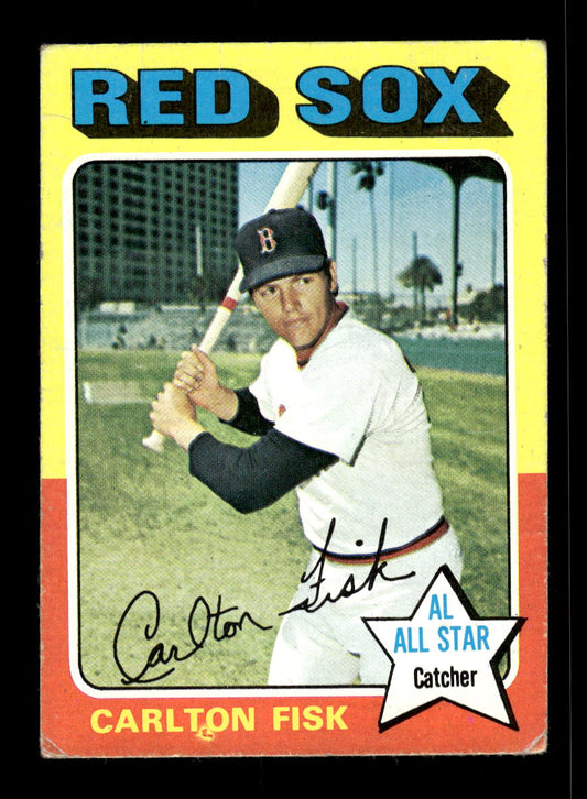 1975 Topps #80 Carlton Fisk Boston Red Sox G/VG 10011886