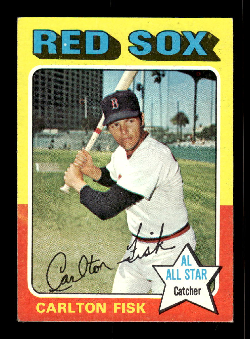 1975 Topps #80 Carlton Fisk Boston Red Sox VG 10011887