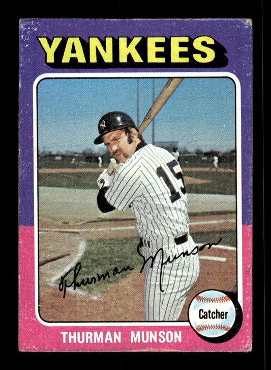 1975 Topps #20 Thurman Munson New York Yankees G/VG 10011889