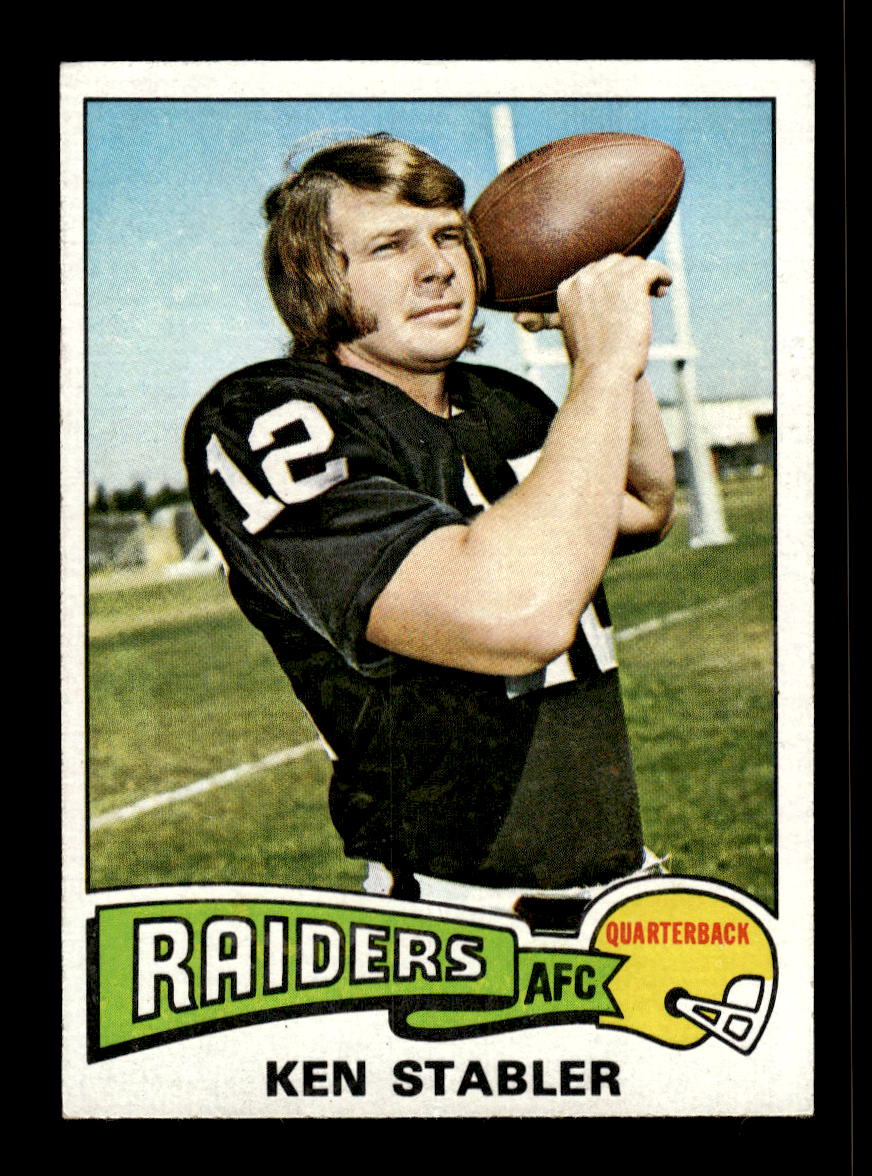 1975 Topps #380 Ken Stabler Oakland Raiders EX 10011895