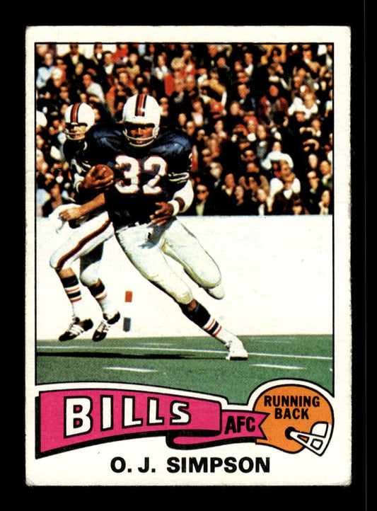 1975 Topps #500 O.J. Simpson Buffalo Bills VG 10011897