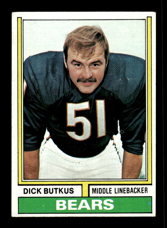 1974 Topps #230 Dick Butkus Chicago Bears VGEX 10011914