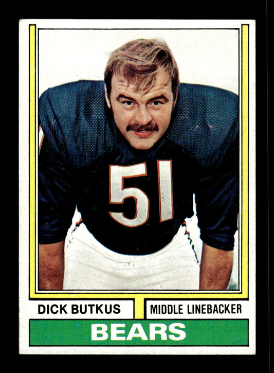 1974 Topps #230 Dick Butkus Chicago Bears EX 10011915