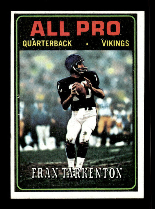 1974 Topps #129 Fran Tarkenton Minnesota Vikings EX 10011916