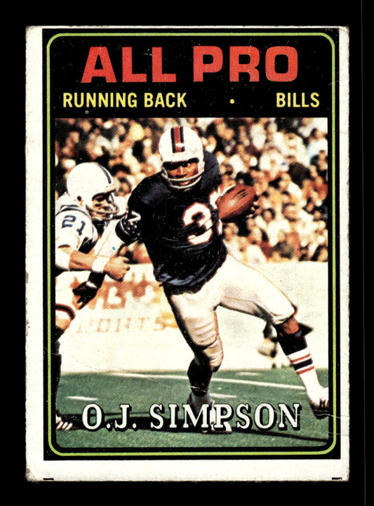 1974 Topps #130 O.J. Simpson Buffalo Bills G/VG 10011918
