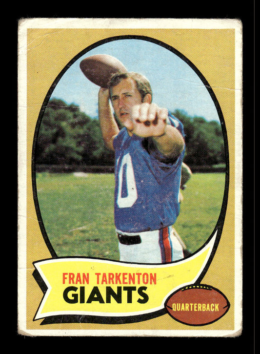 1970 Topps #80 Fran Tarkenton New York Giants Poor 10011939