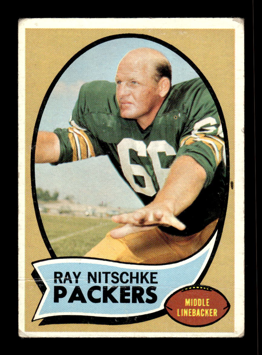 1970 Topps #55 Ray Nitschke Green Bay Packers G/VG 10011942
