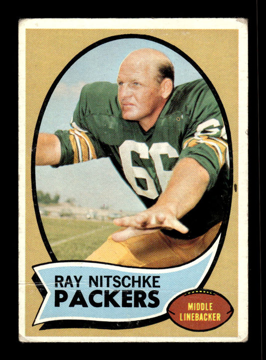 1970 Topps #55 Ray Nitschke Green Bay Packers G/VG 10011942